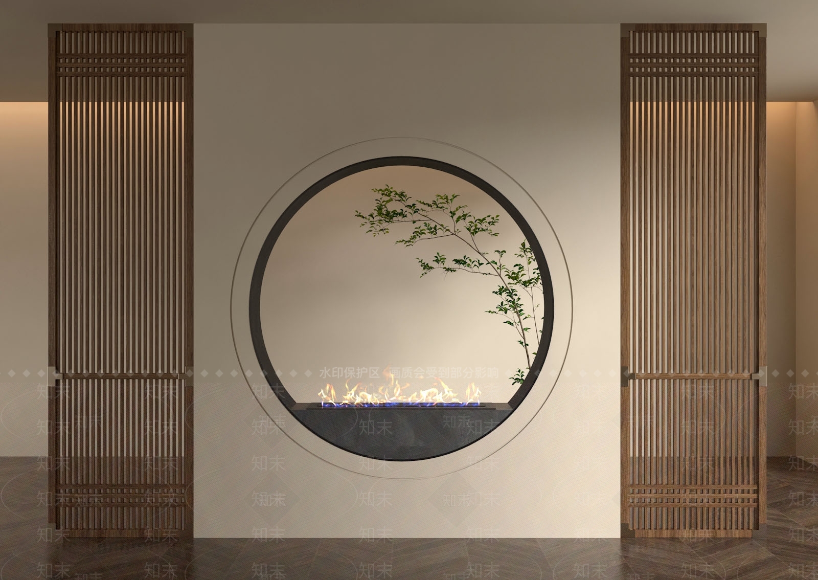 新中式隔断SU模型下载【ID:1192724566】