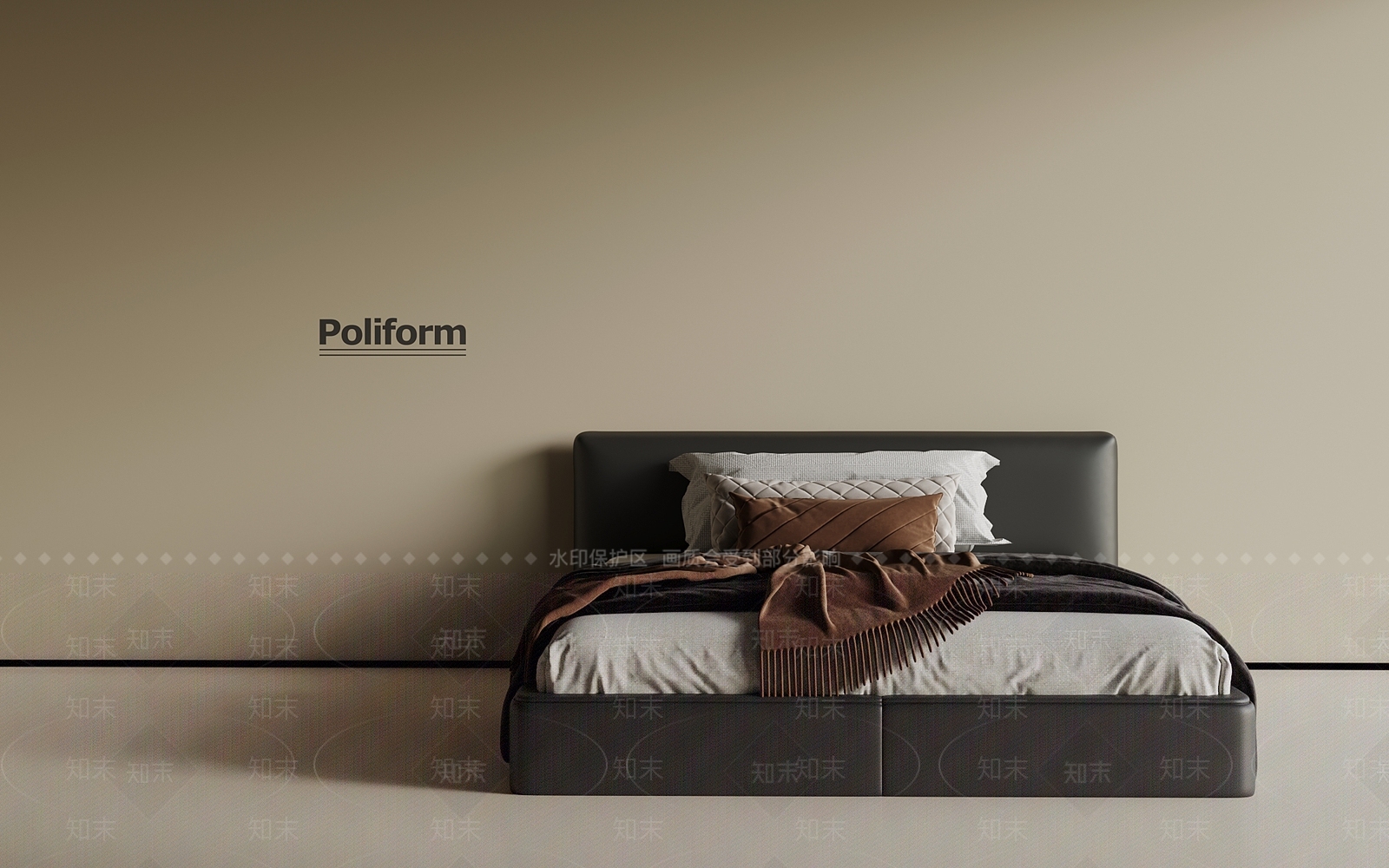 现代意式单人床3D模型下载【ID:1192725141】