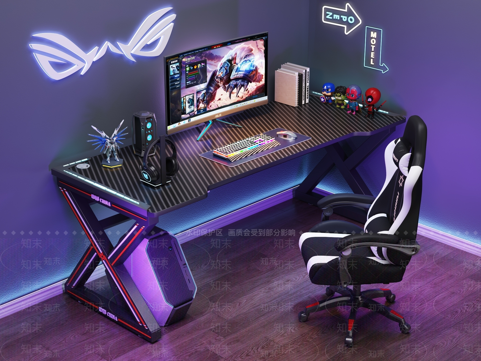 现代书桌椅3D模型下载【ID:1192727589】