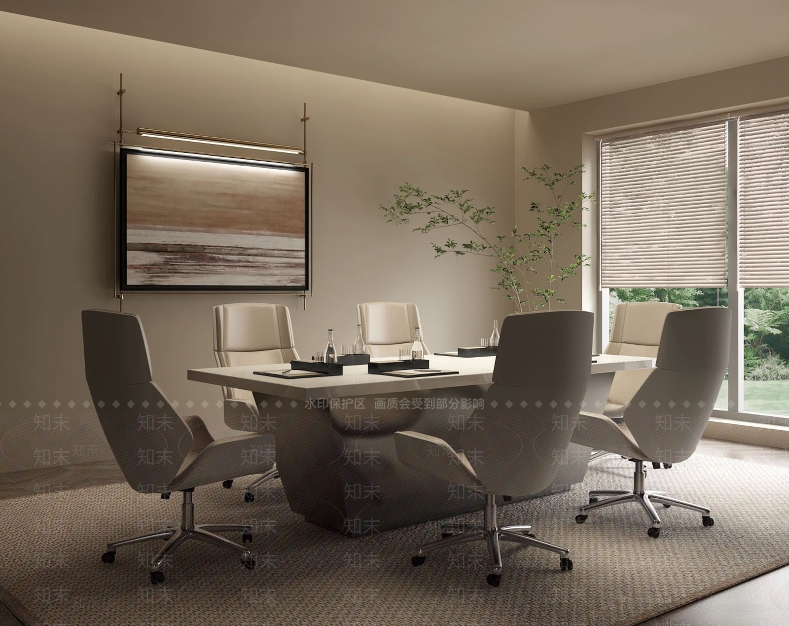 现代办公桌椅3D模型下载【ID:1192731220】