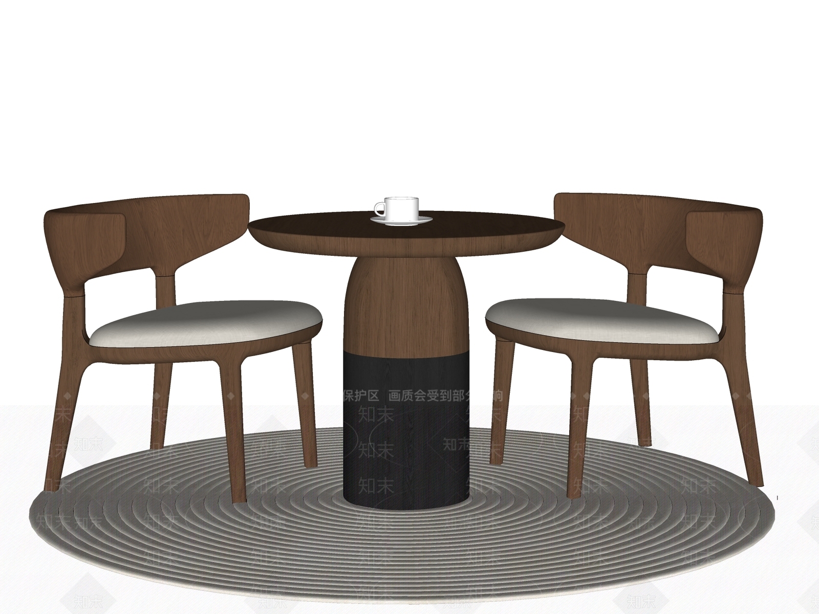现代休闲桌椅SU模型下载【ID:1192732564】