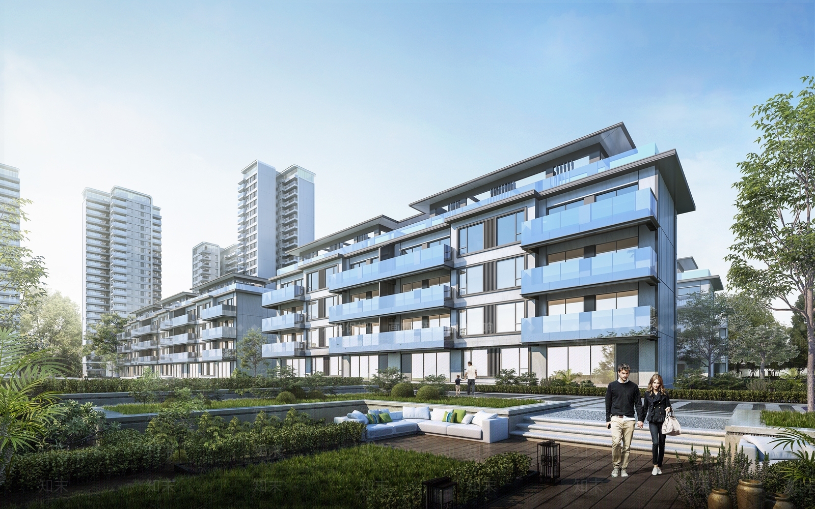 现代多层住宅SU模型下载【ID:1192735701】