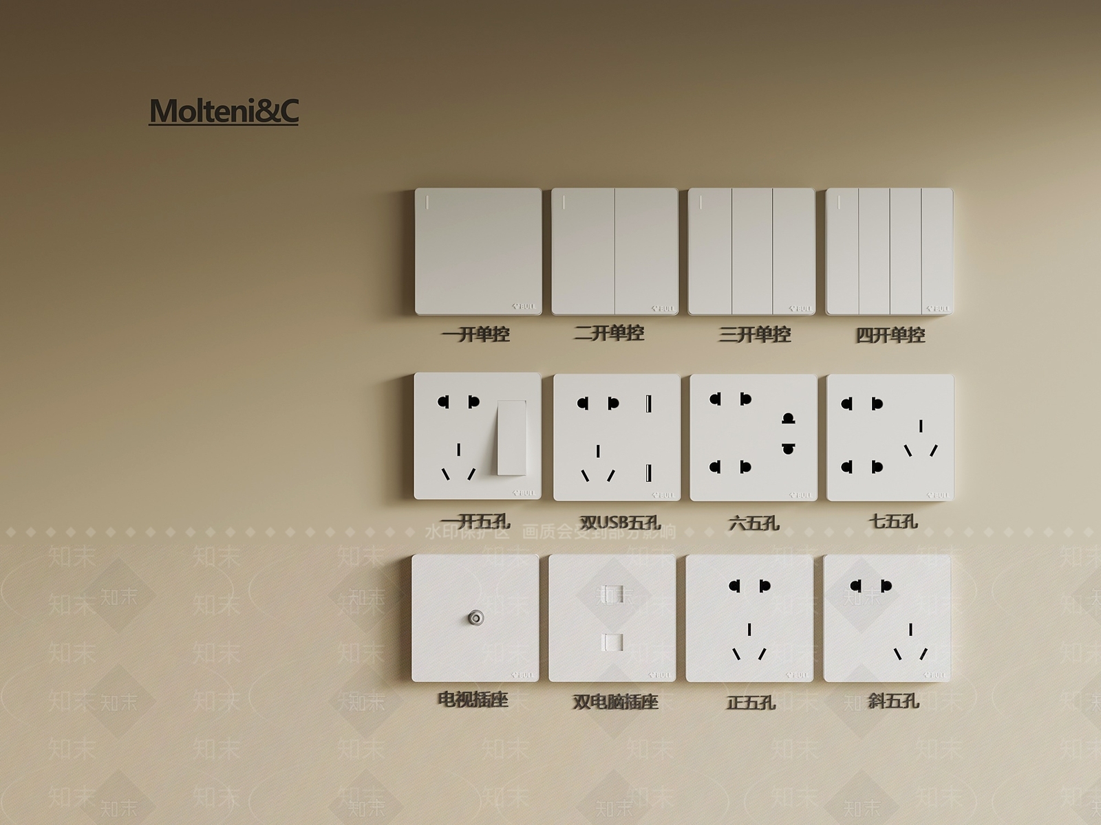 开关插座SU模型下载【ID:1192741547】
