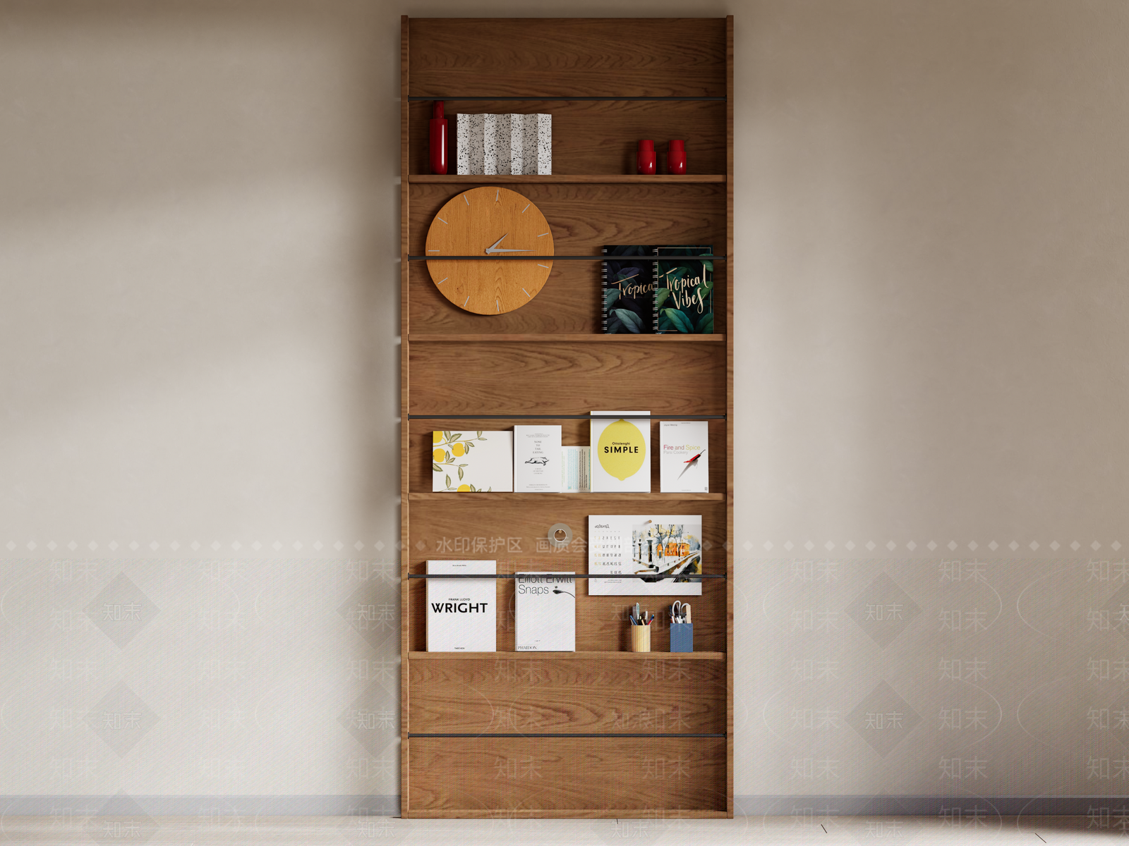 原木中古书架SU模型下载【ID:1192743751】