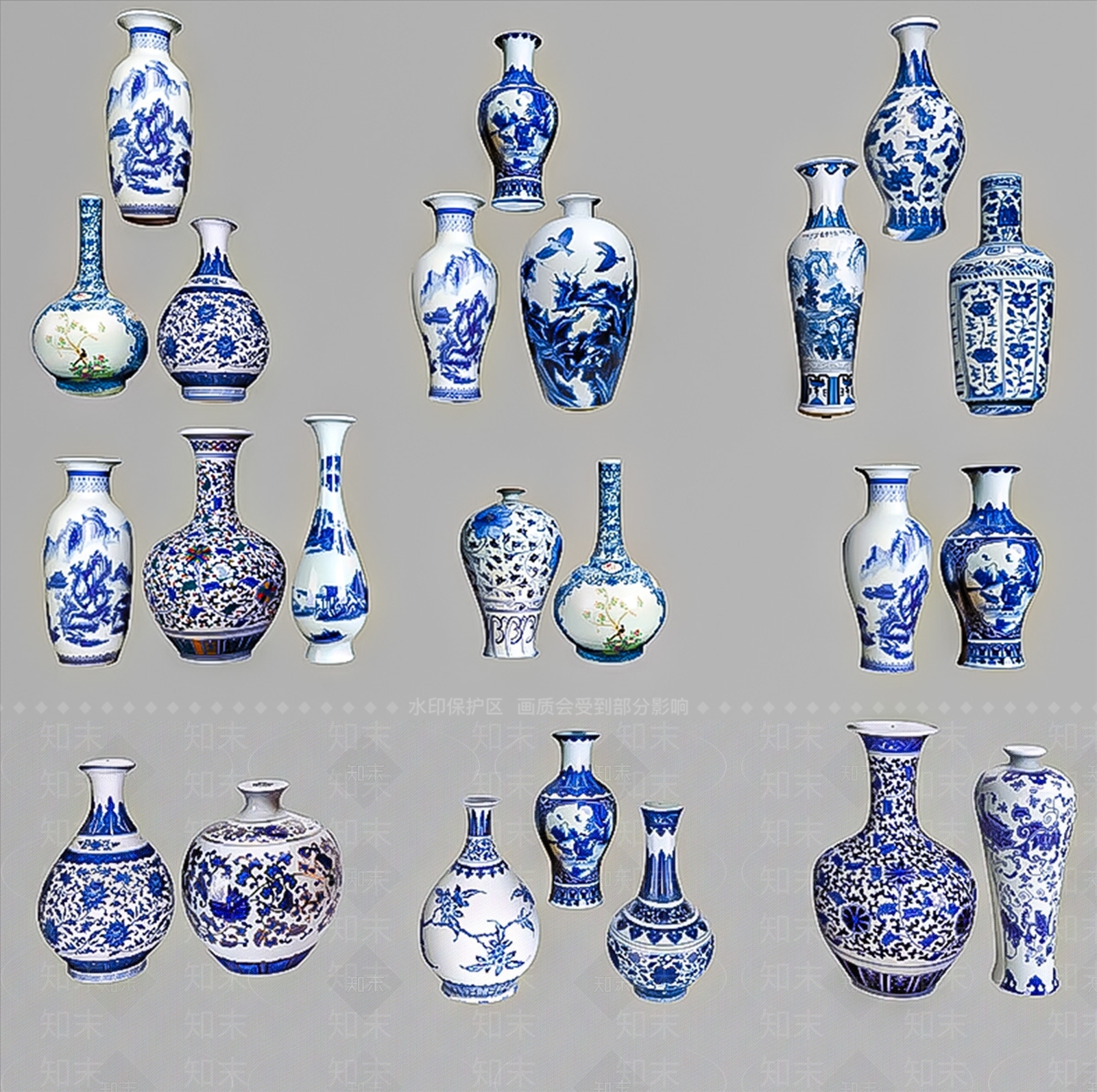 现代新中式花瓶SU模型下载【ID:1192745641】