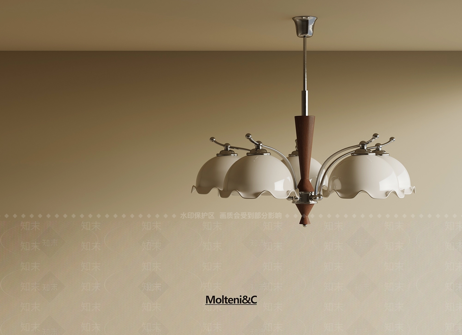 法式复古吊灯SU模型下载【ID:1192749239】