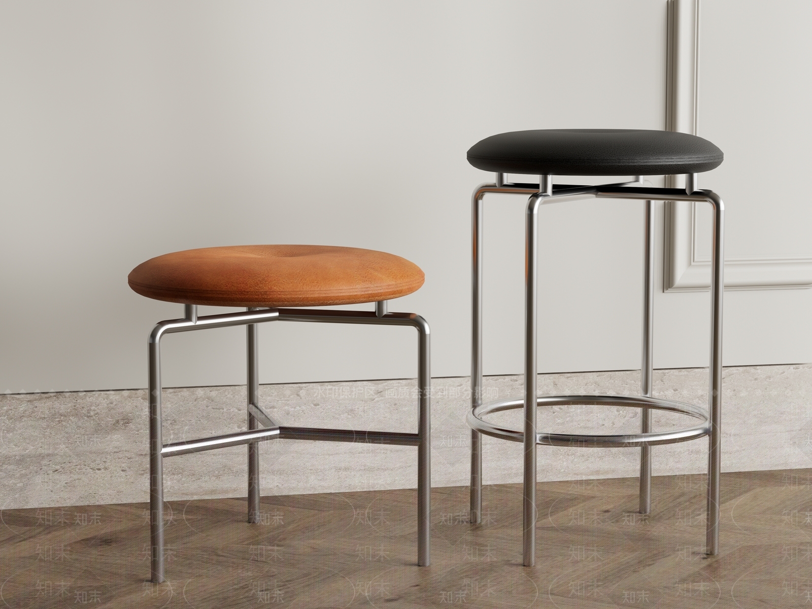 现代中古吧凳SU模型下载【ID:1192749554】