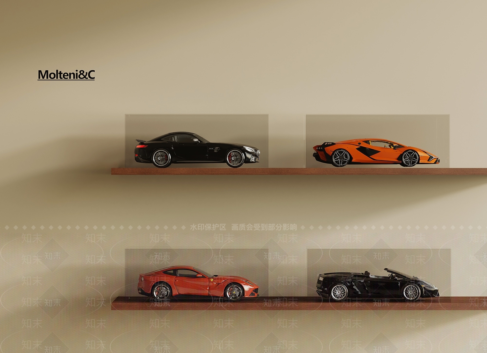 现代摆件组合3D模型下载【ID:1192750290】