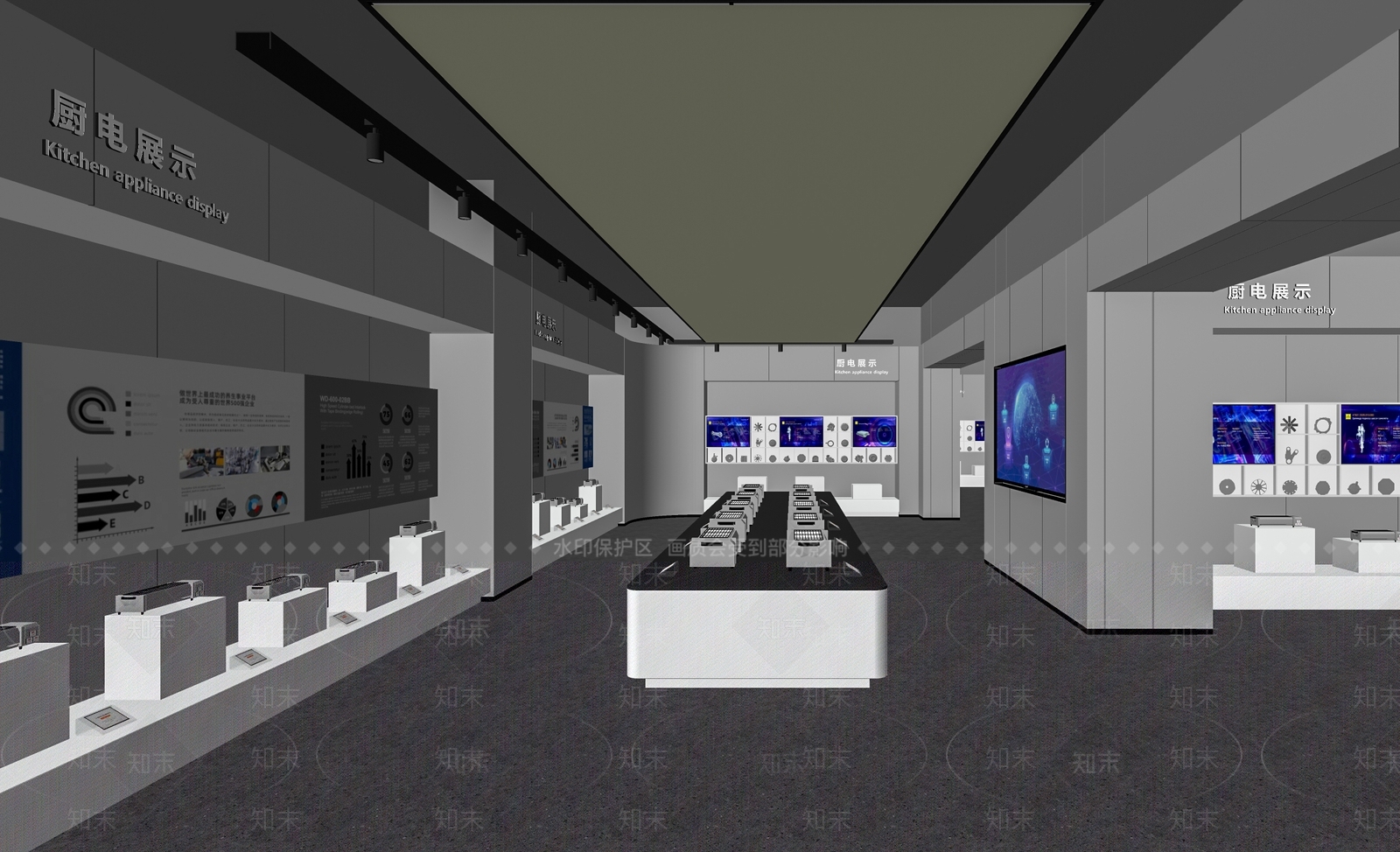 现代科技展厅SU模型下载【ID:1192787340】