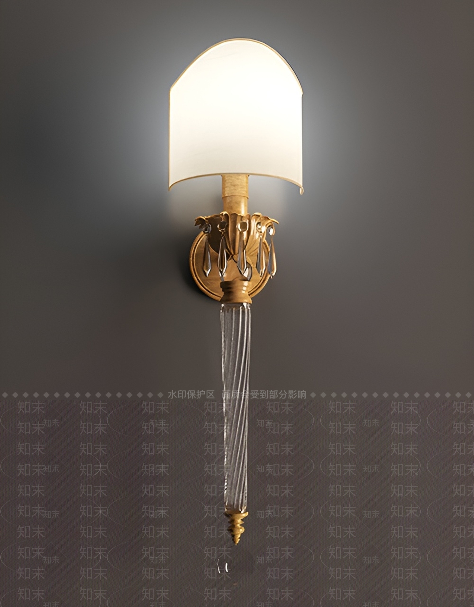 欧式复古壁灯3D模型下载【ID:1192752498】
