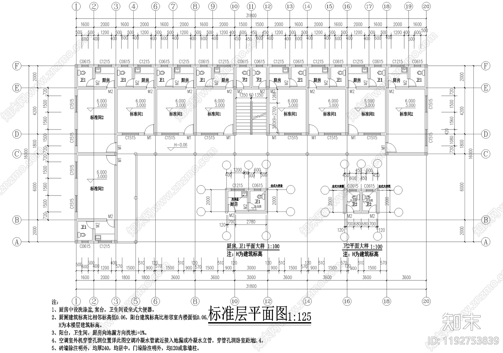 养老院cad施工图下载【ID:1192753839】