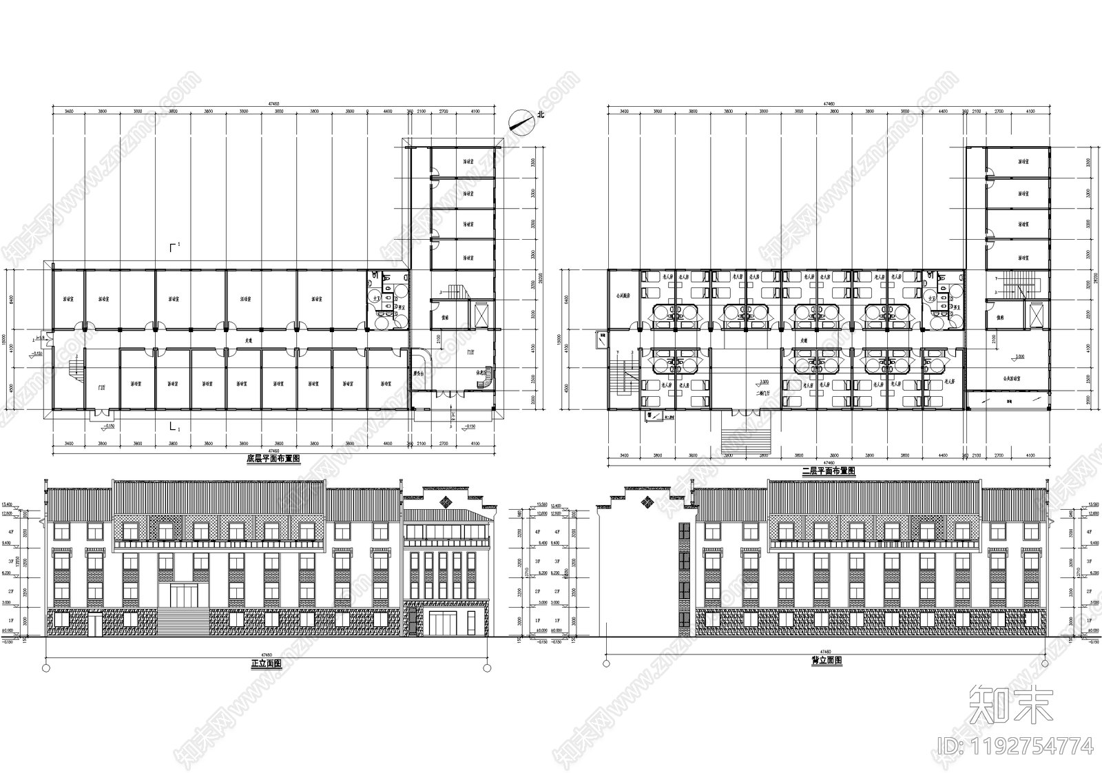 养老院施工图下载【ID:1192754774】