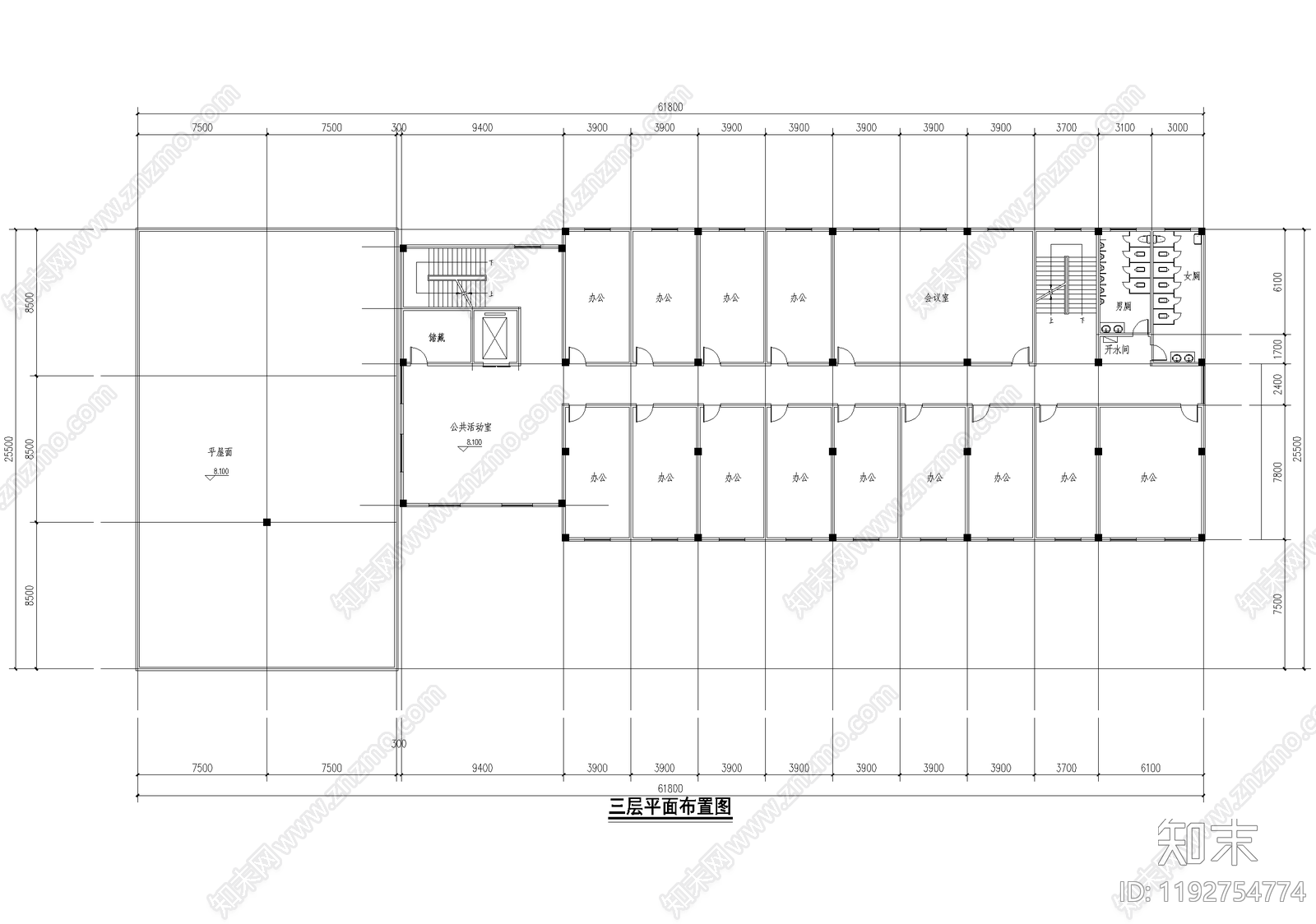 养老院cad施工图下载【ID:1192754774】