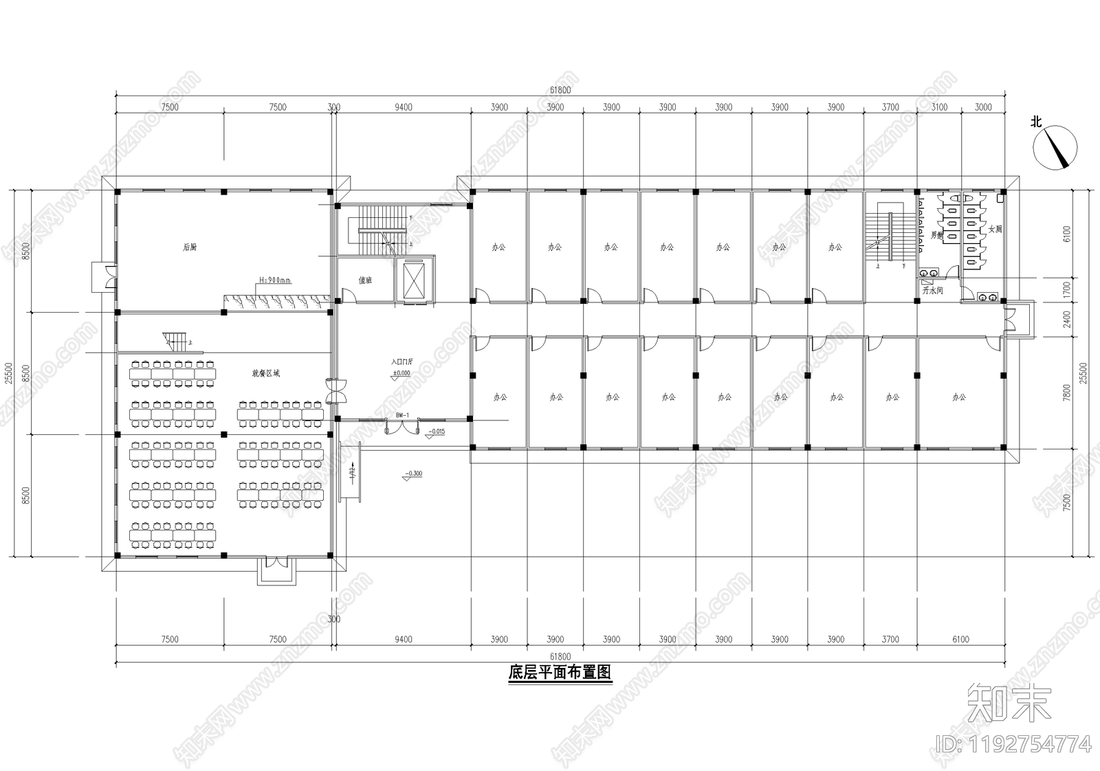 养老院cad施工图下载【ID:1192754774】