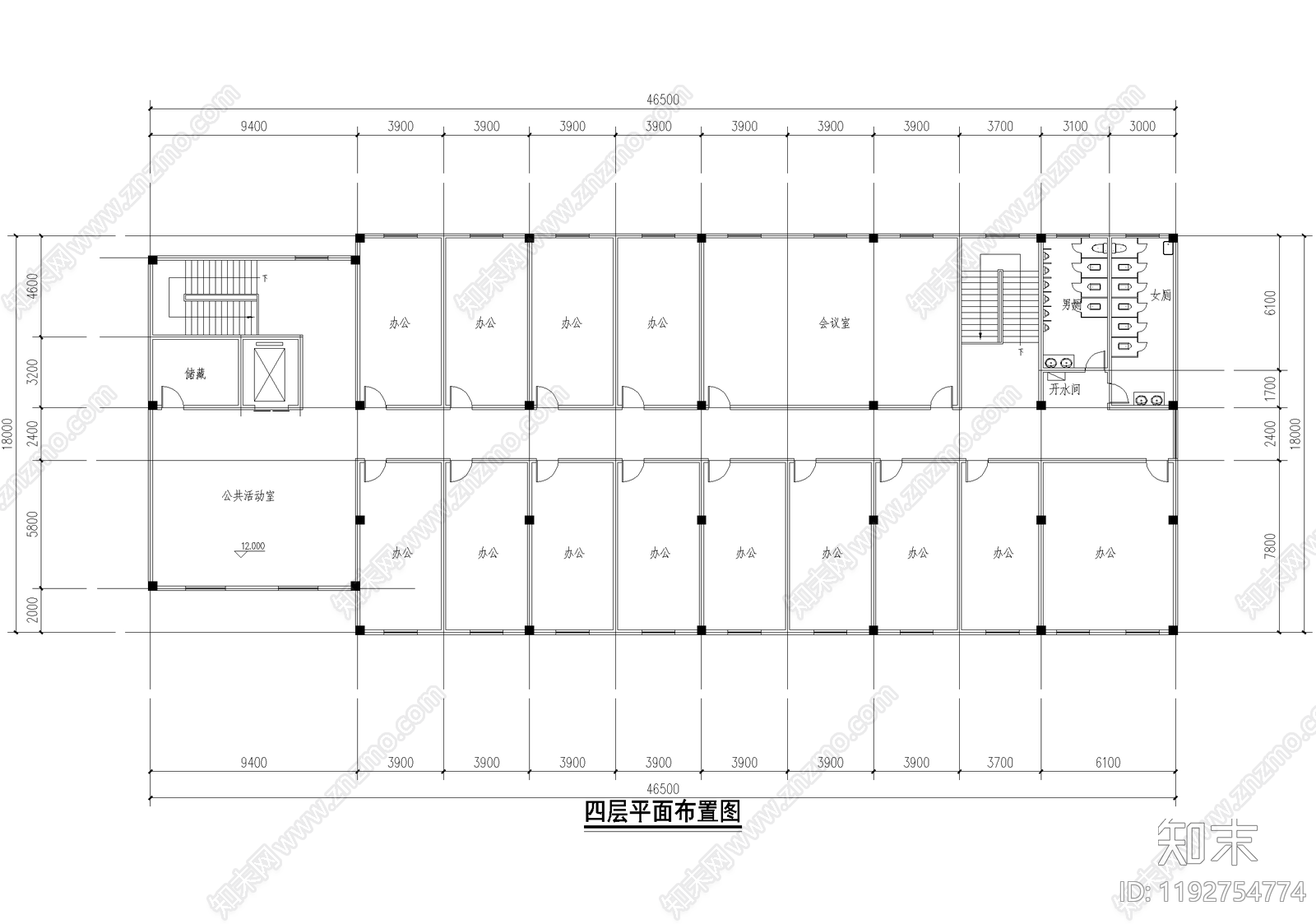 养老院cad施工图下载【ID:1192754774】