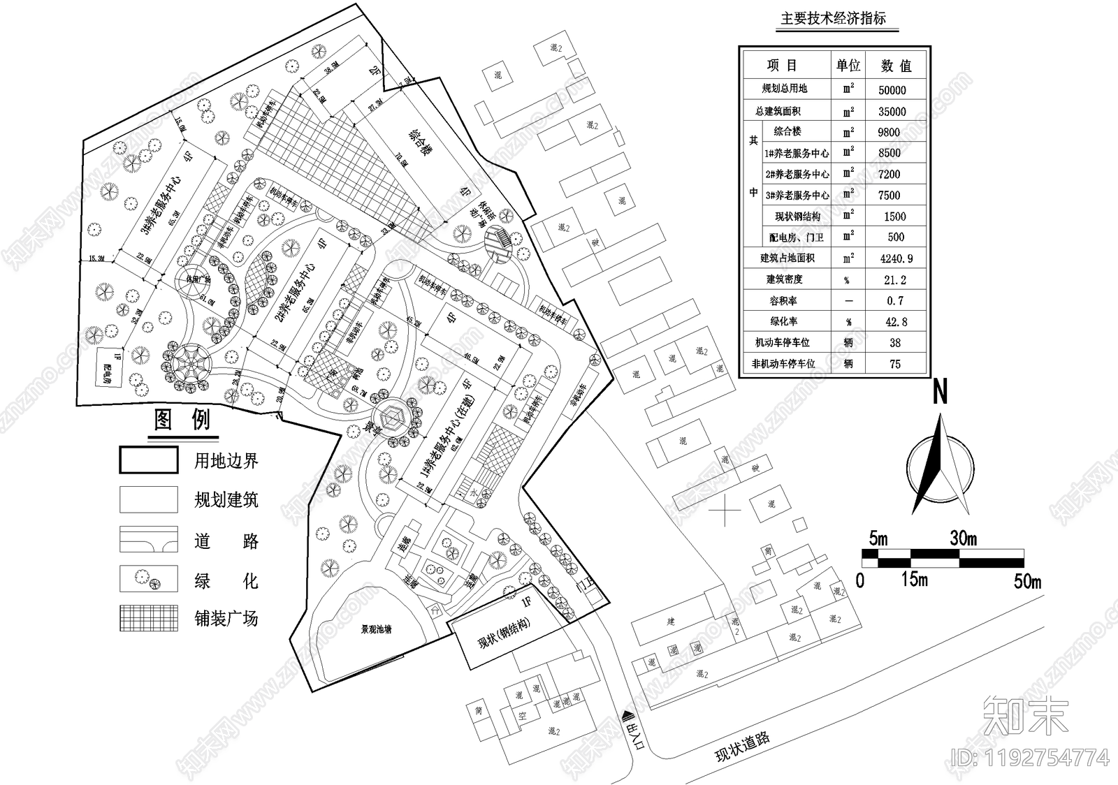 养老院cad施工图下载【ID:1192754774】