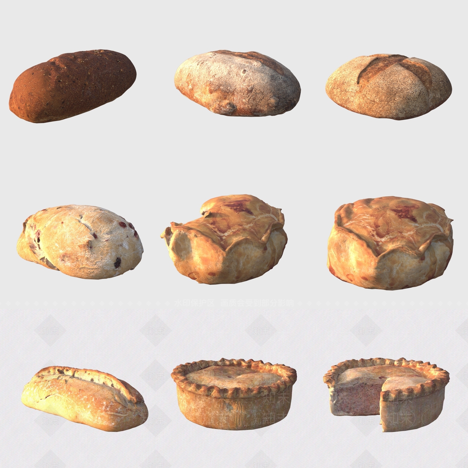 酒水食物3D模型下载【ID:1192755284】
