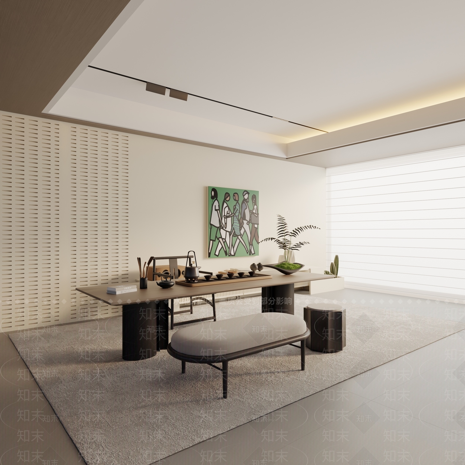 现代茶室3D模型下载【ID:1192755585】