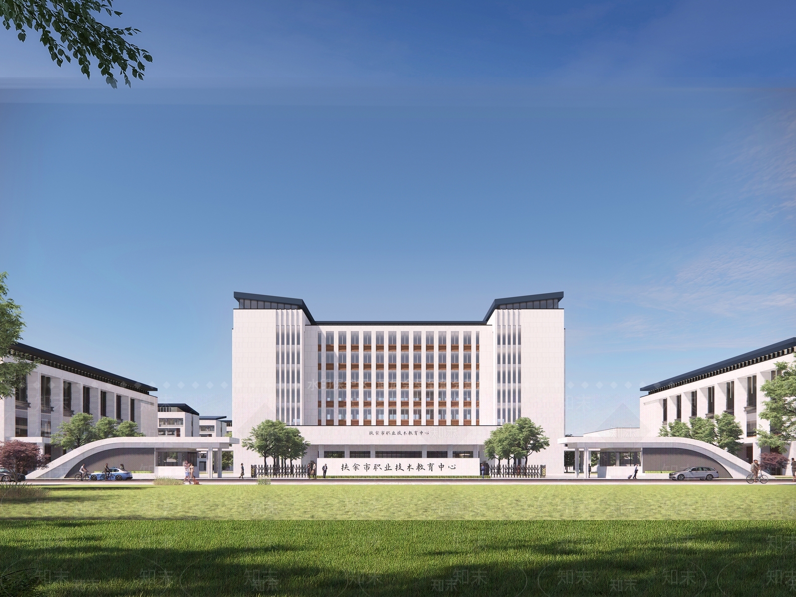 现代学校建筑SU模型下载【ID:1192757209】