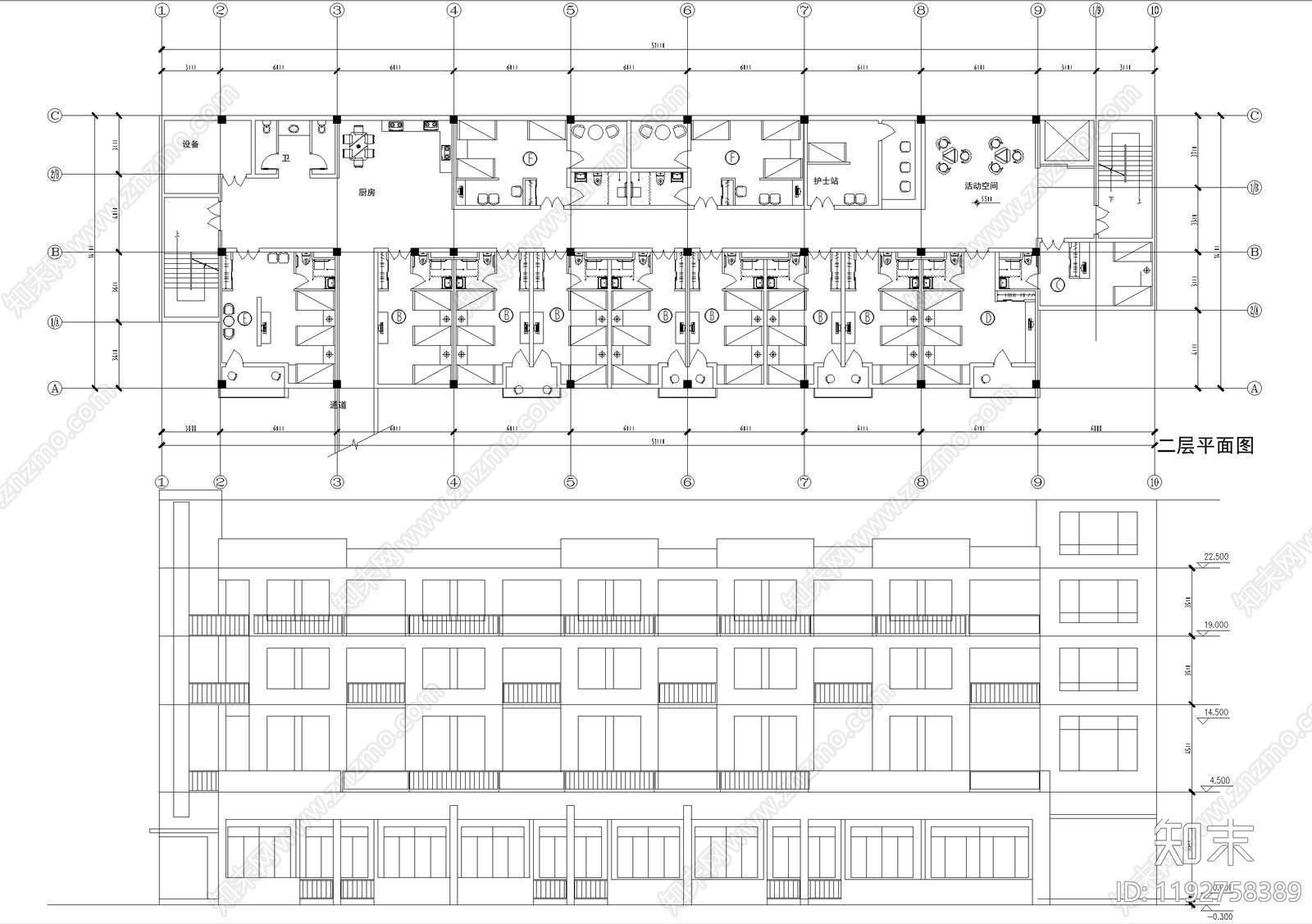养老院施工图下载【ID:1192758389】