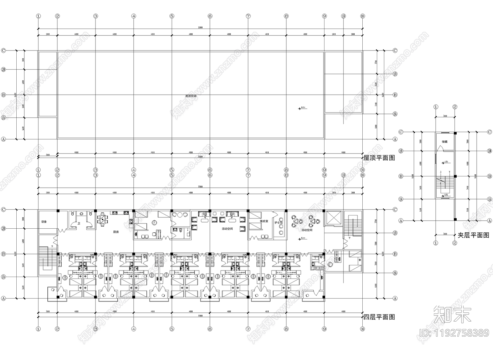 养老院cad施工图下载【ID:1192758389】