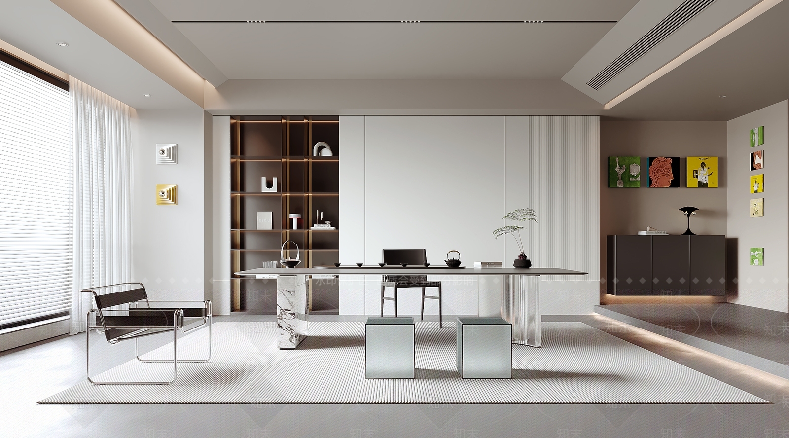 现代茶室3D模型下载【ID:1192759087】
