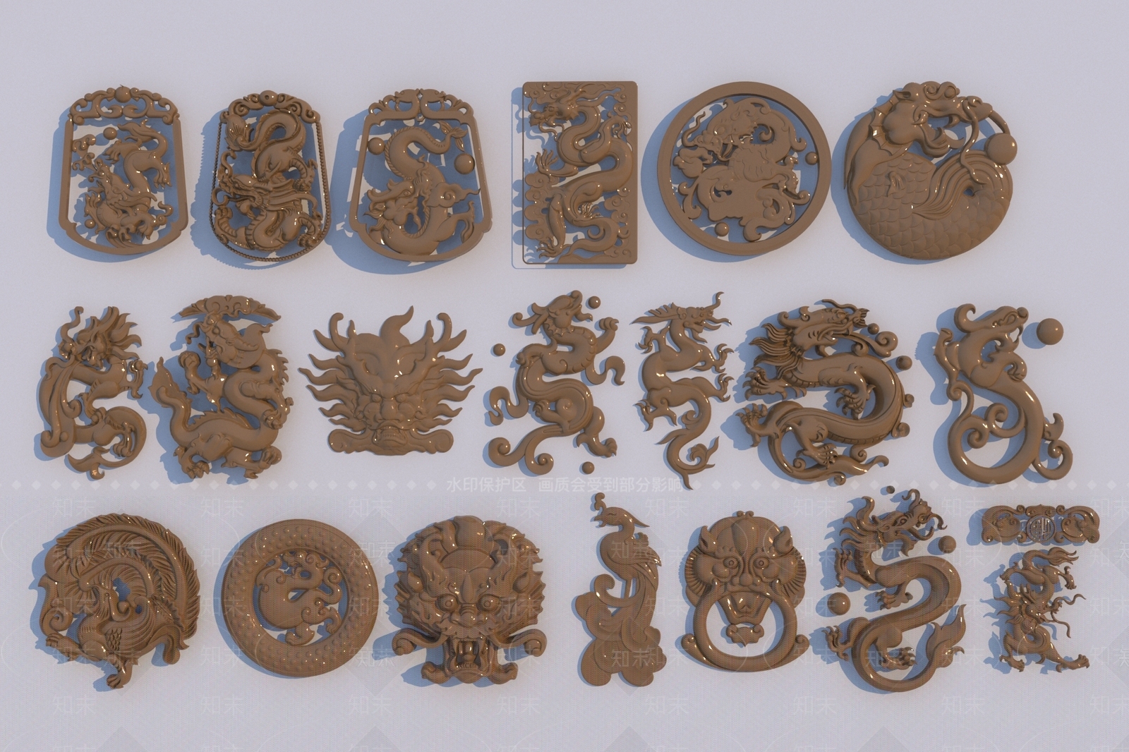中式挂件3D模型下载【ID:1192762284】