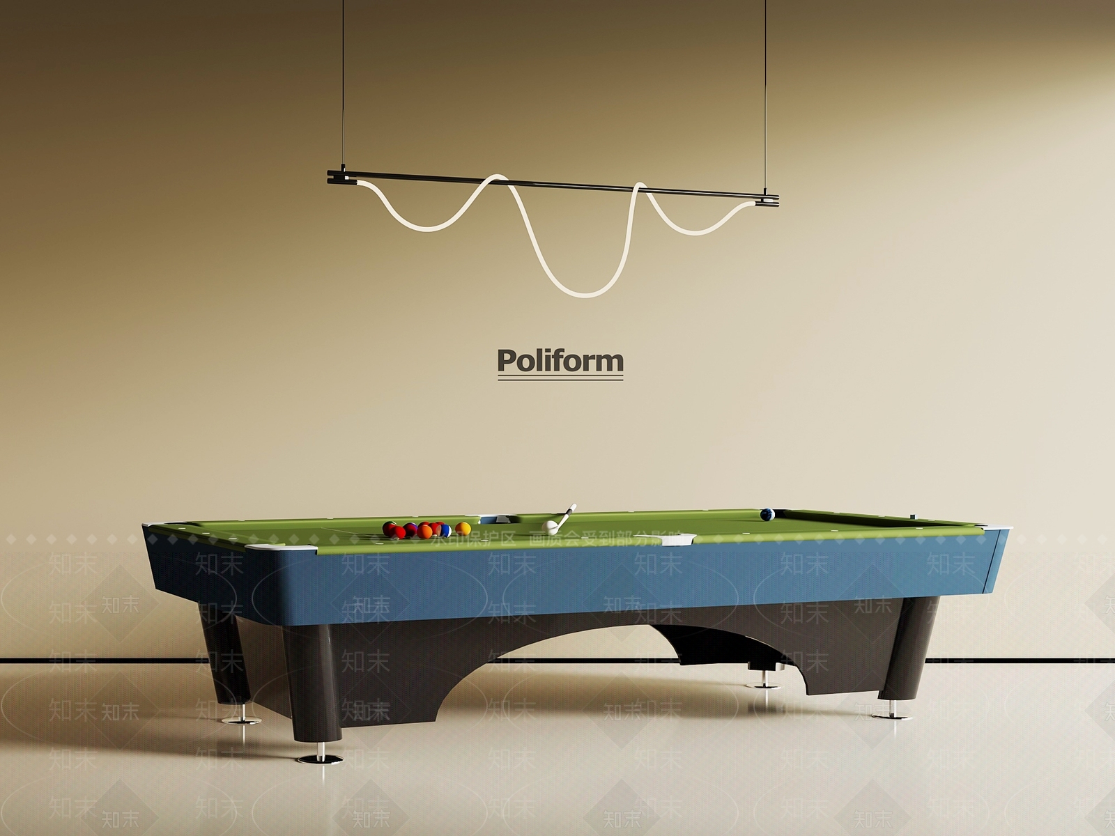 台球桌SU模型下载【ID:1192766241】