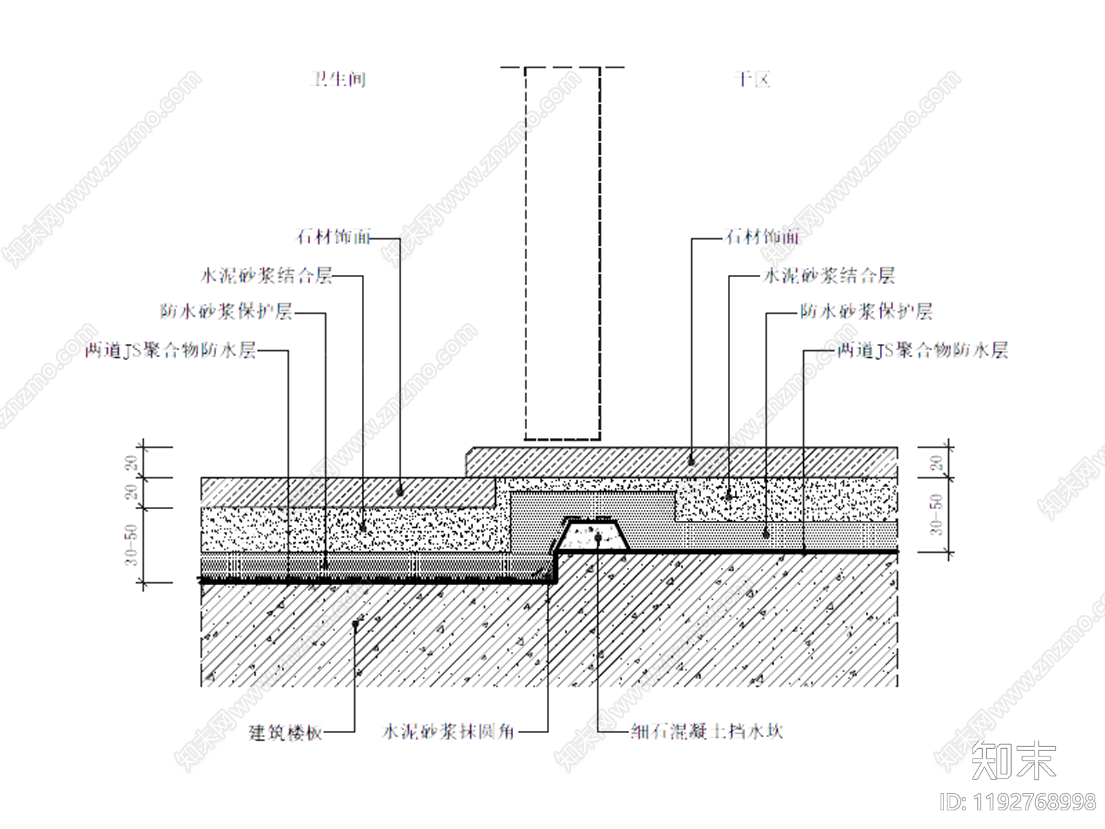 门槛石节点施工图下载【ID:1192768998】