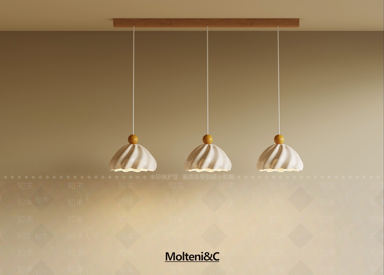 法式奶油儿童房吊灯3D模型下载【ID:1192769132】