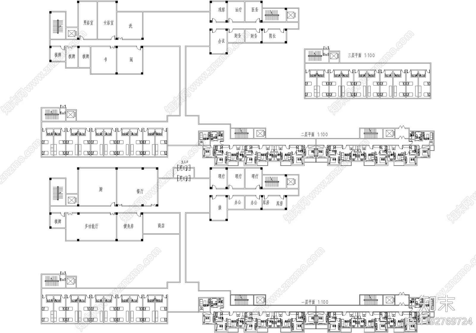 养老院施工图下载【ID:1192769724】