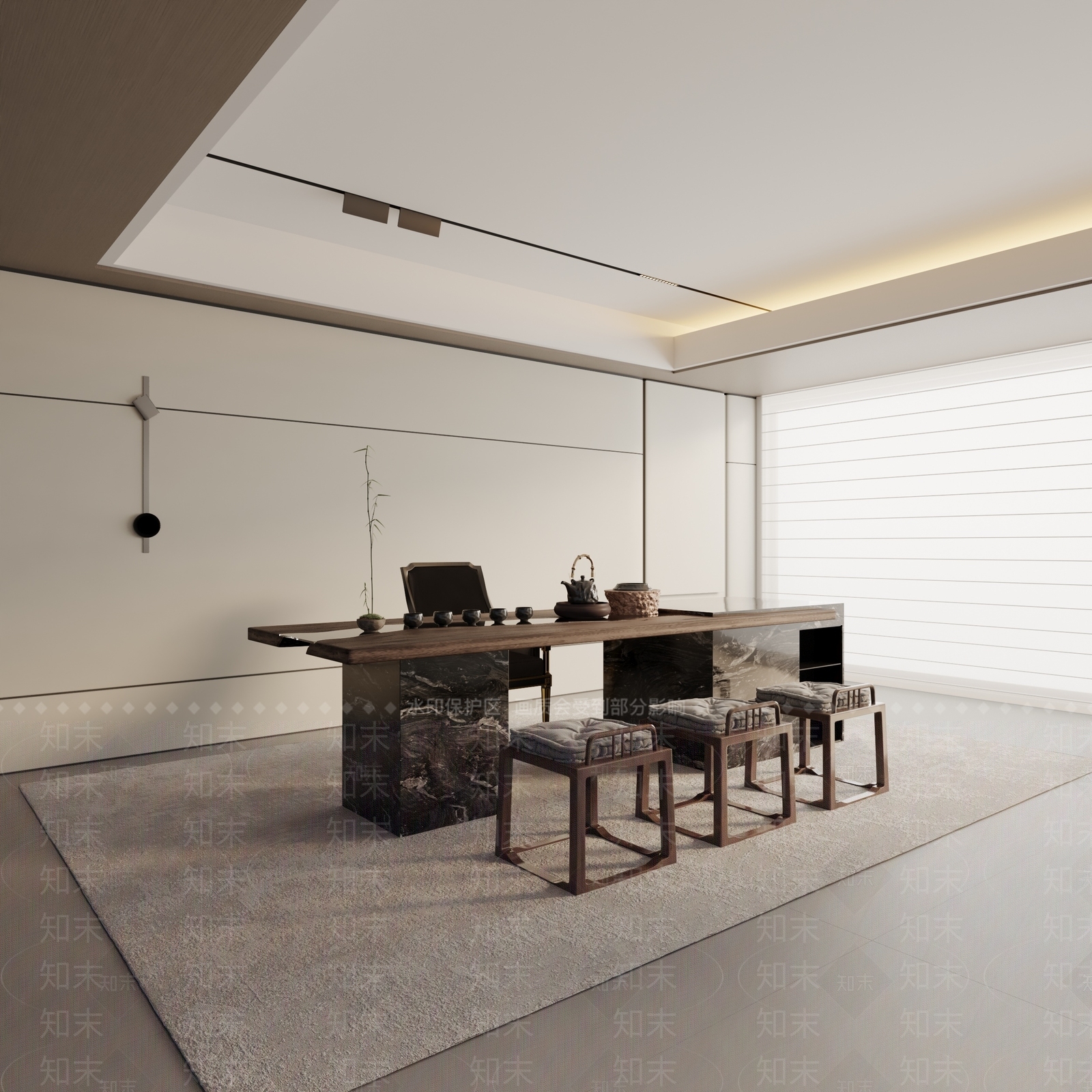 现代茶室3D模型下载【ID:1192773336】