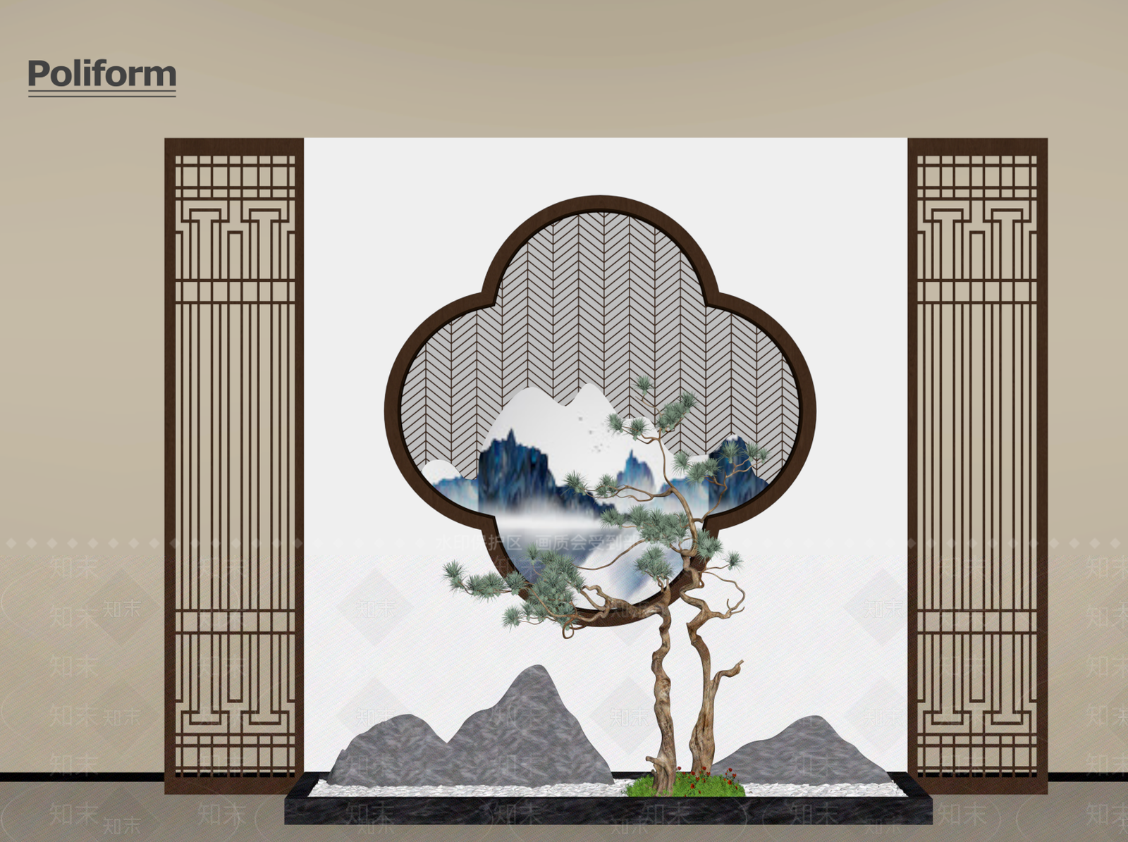 新中式其他景观小建筑SU模型下载【ID:1192778067】