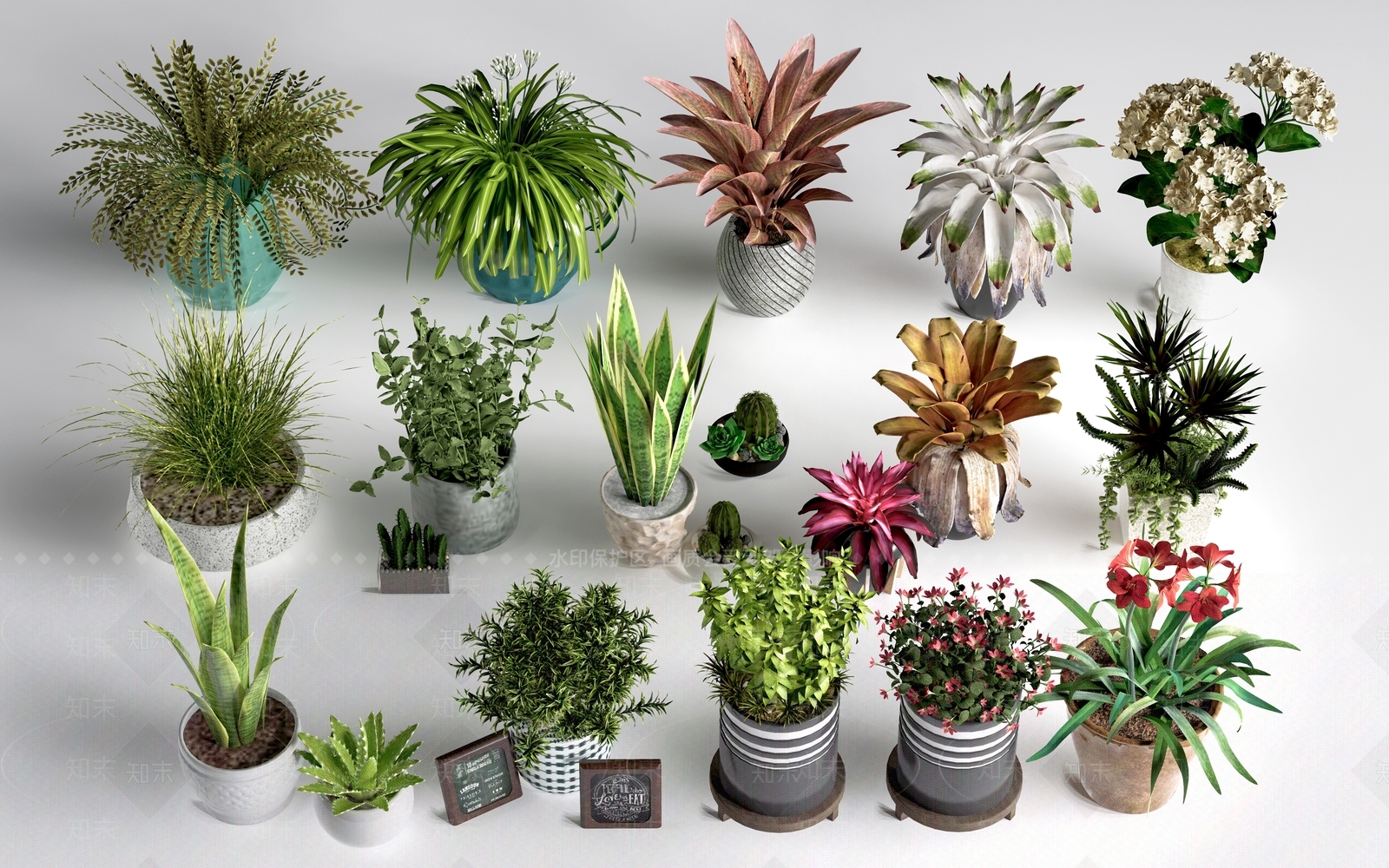 植物堆3D模型下载【ID:1192778855】