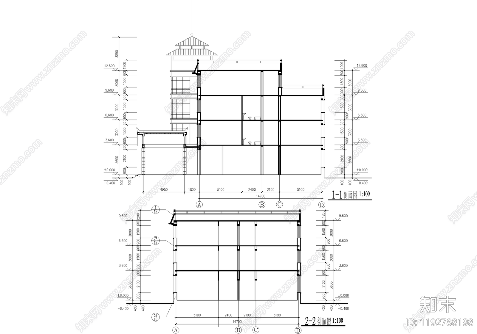 养老院cad施工图下载【ID:1192788198】
