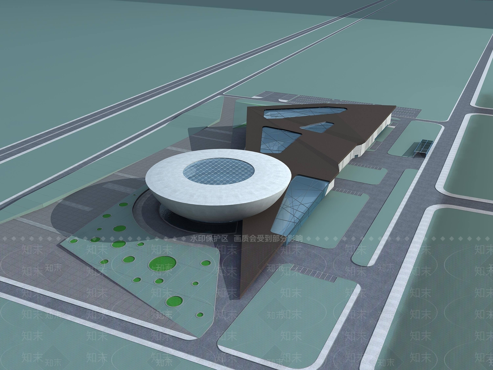 现代博物馆展览馆3D模型下载【ID:1192792083】