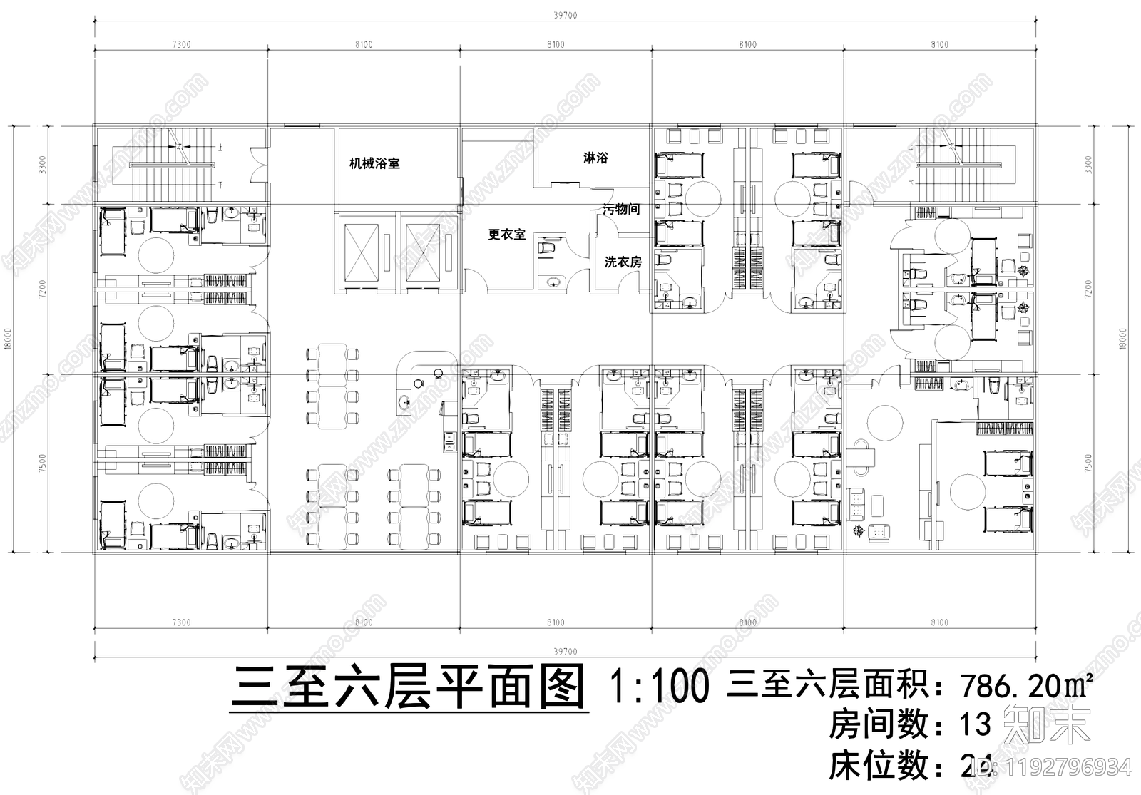 养老院cad施工图下载【ID:1192796934】