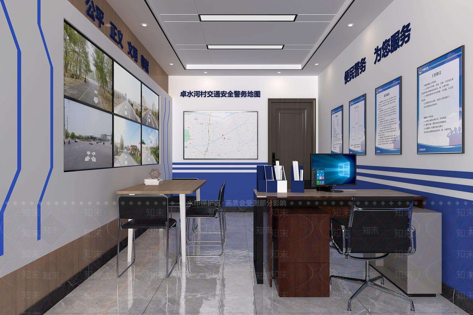 现代监控室SU模型下载【ID:1192798294】
