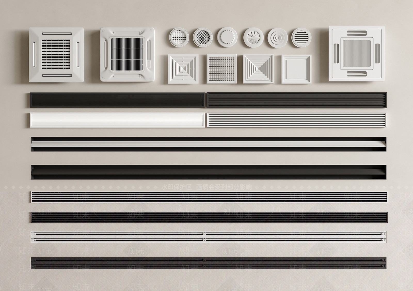 空调出风口3D模型下载【ID:1192804680】