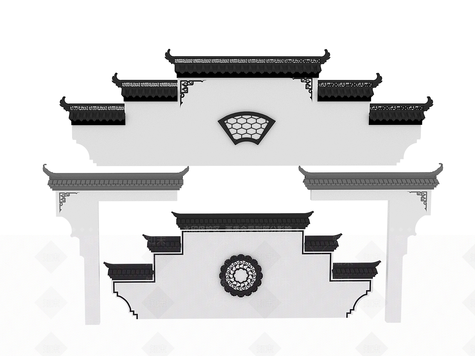现代屋檐3D模型下载【ID:1192804794】