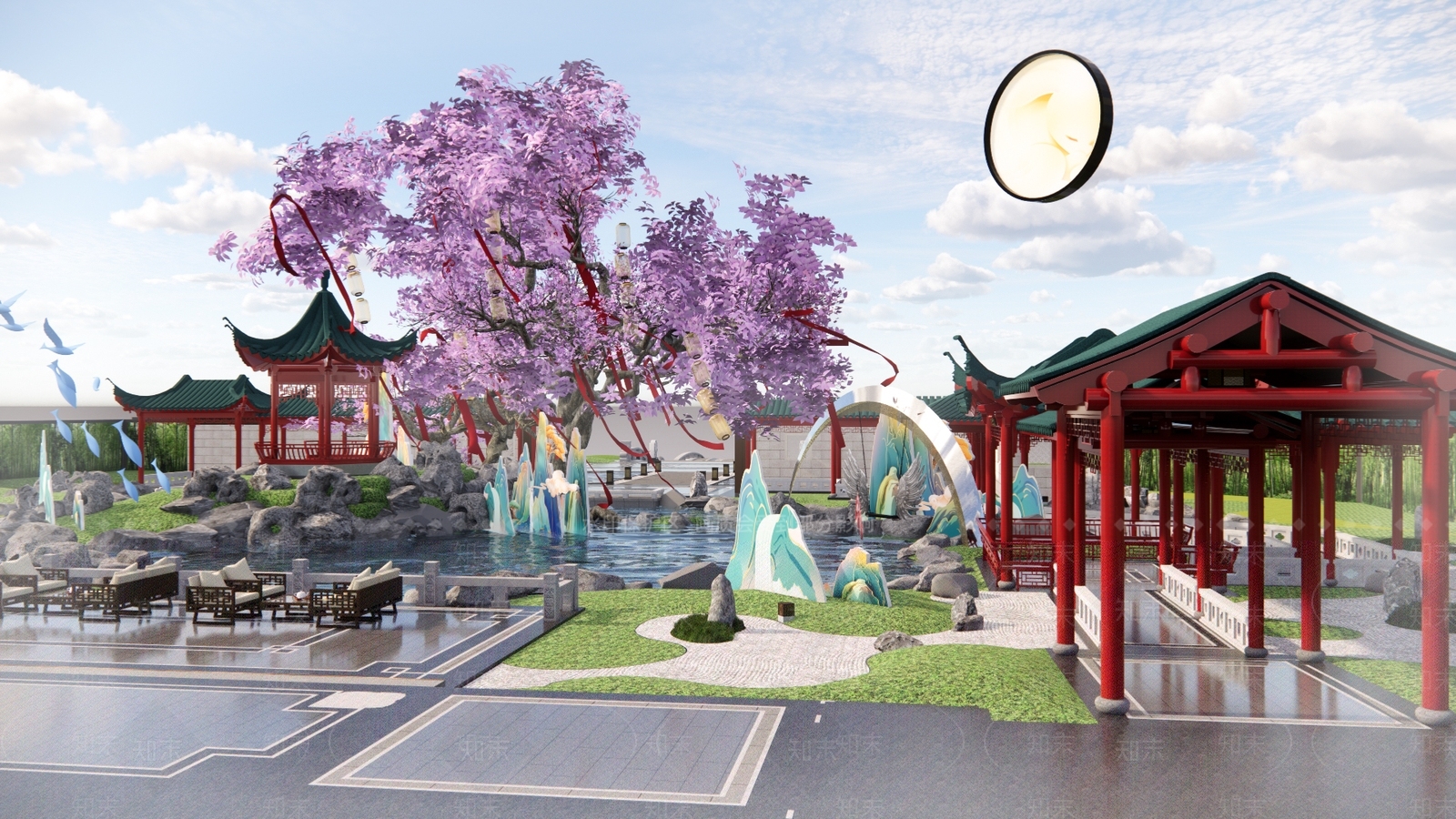 新中式其他小品SU模型下载【ID:1192804947】