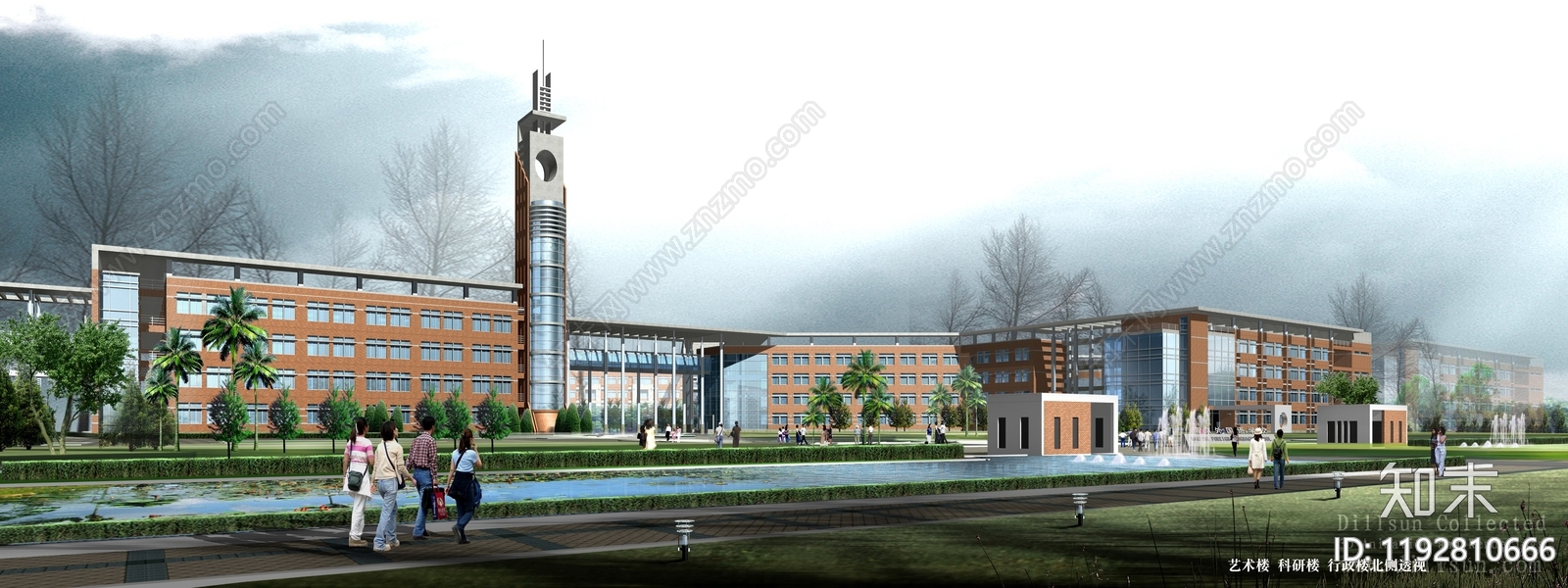 现代学校建筑cad施工图下载【ID:1192810666】
