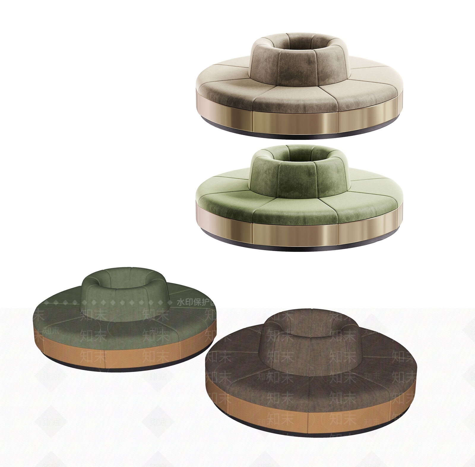 现代轻奢卡座沙发SU模型下载【ID:1192812583】