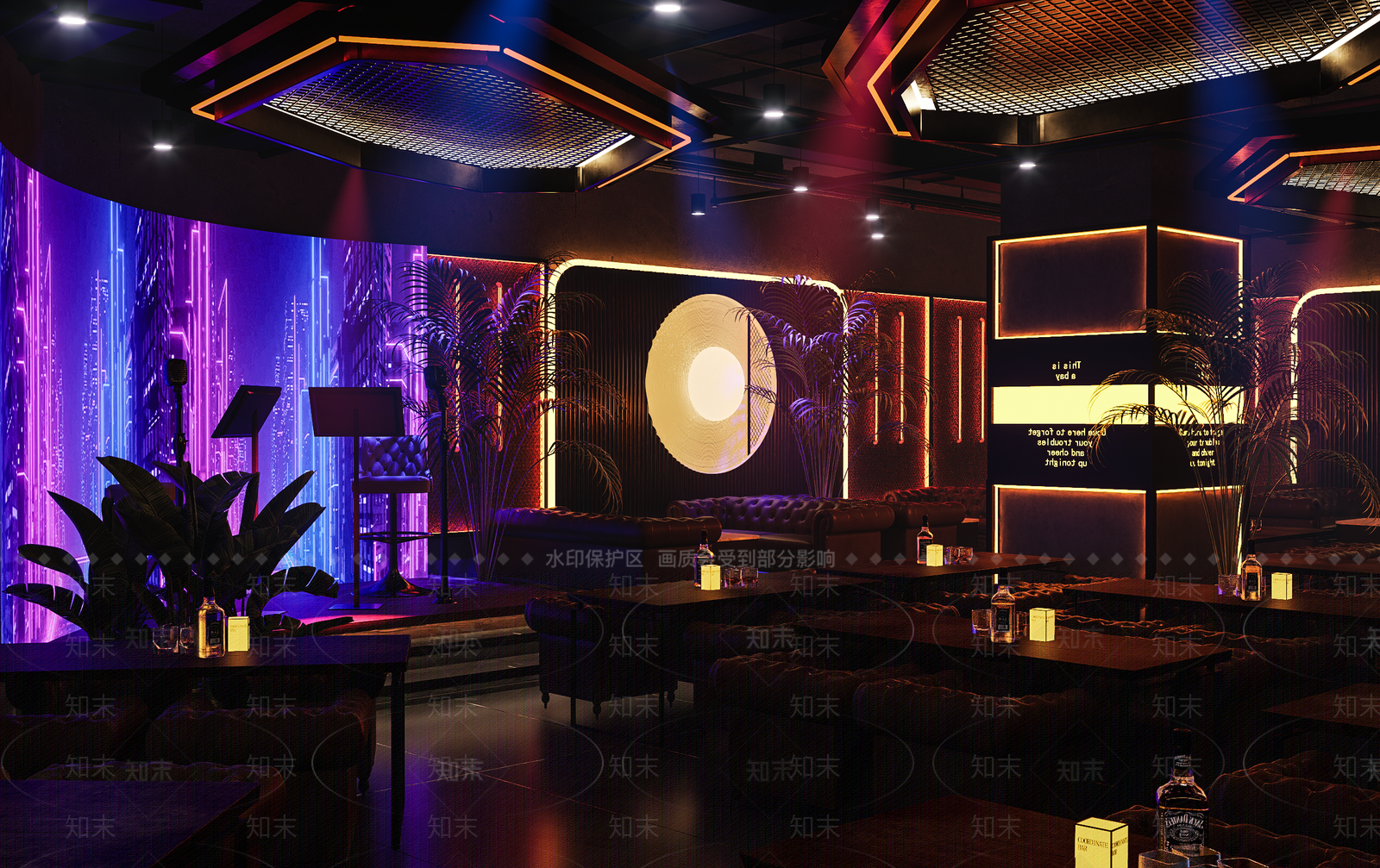 现代极简酒吧SU模型下载【ID:1192815093】