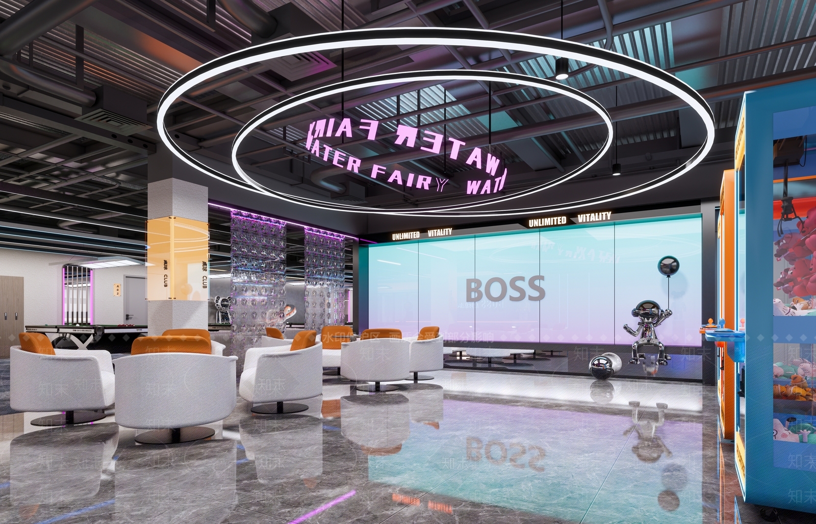 现代台球室3D模型下载【ID:1192816229】