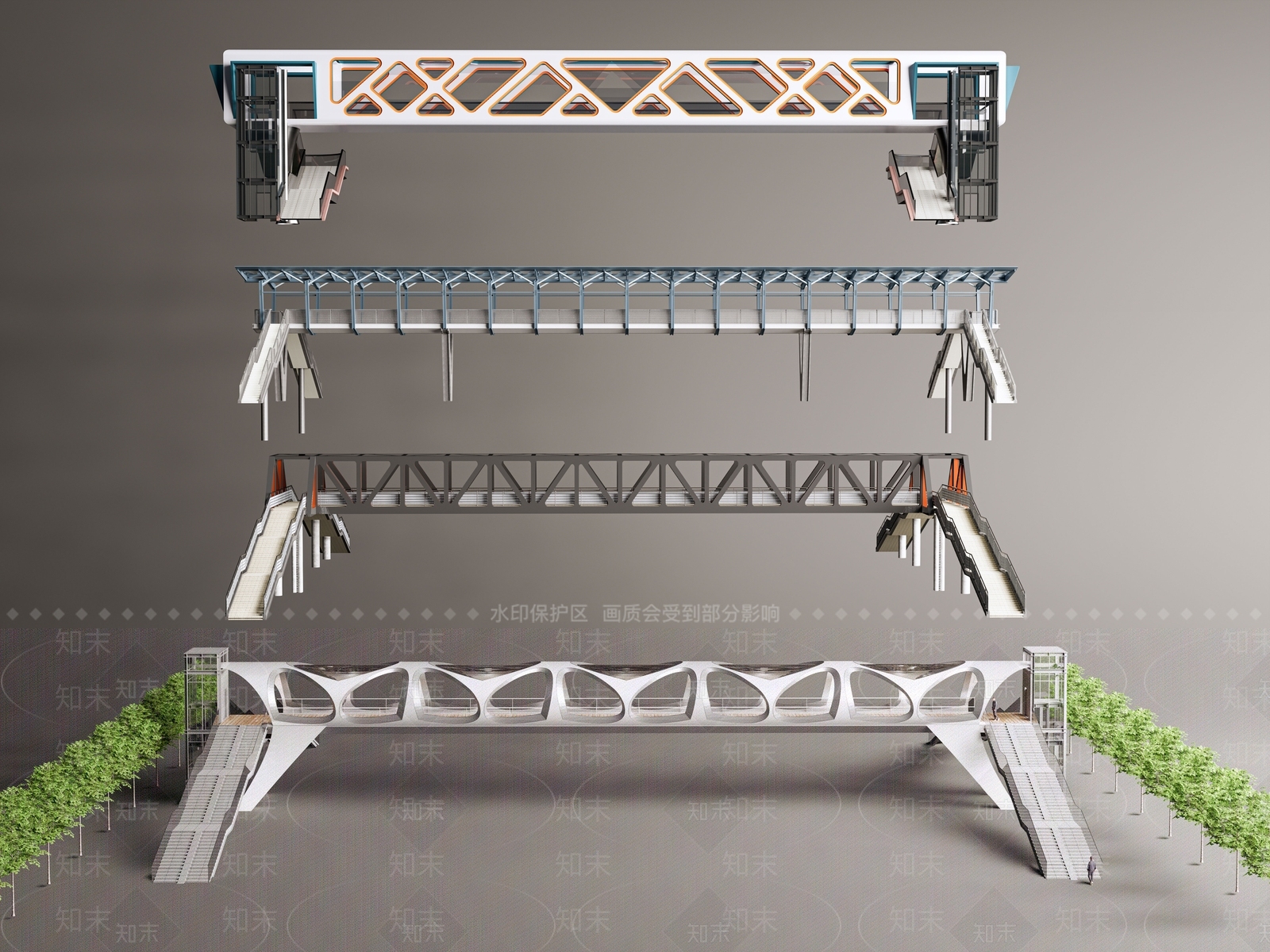 现代桥3D模型下载【ID:1192820638】