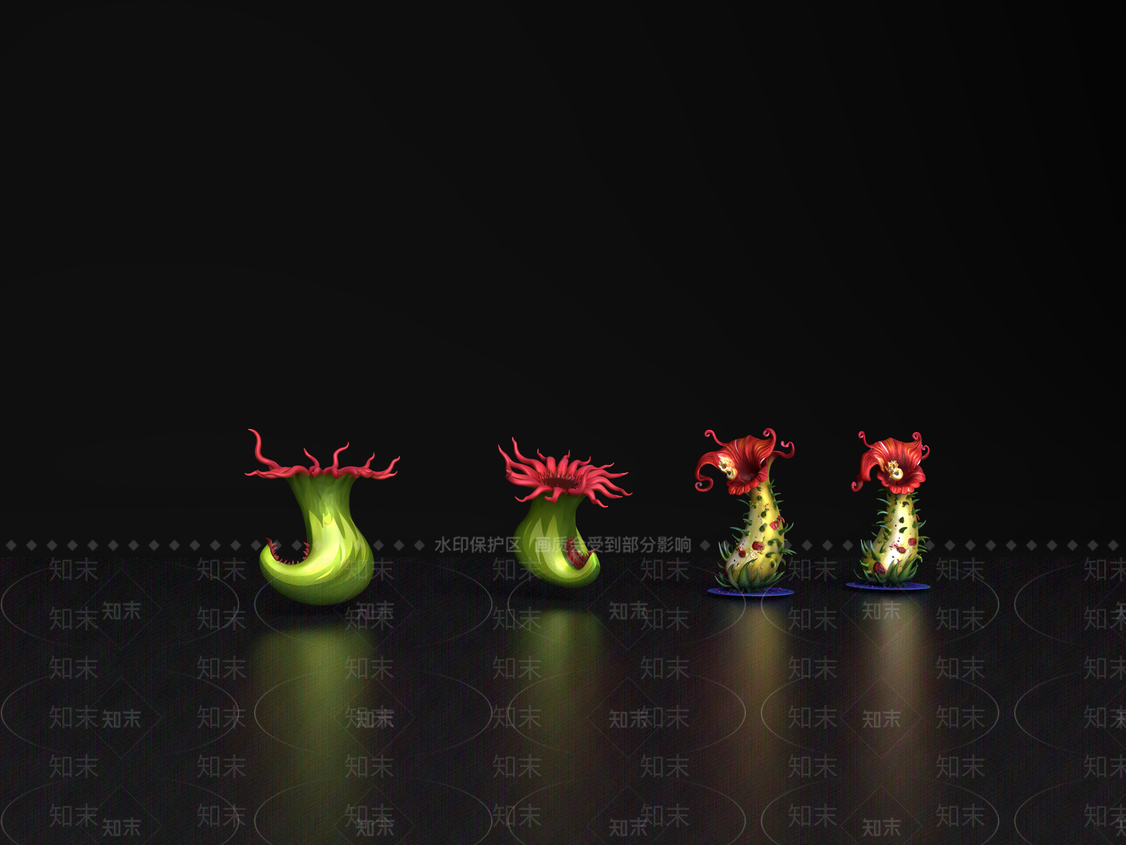 花草组合3D模型下载【ID:1192828216】