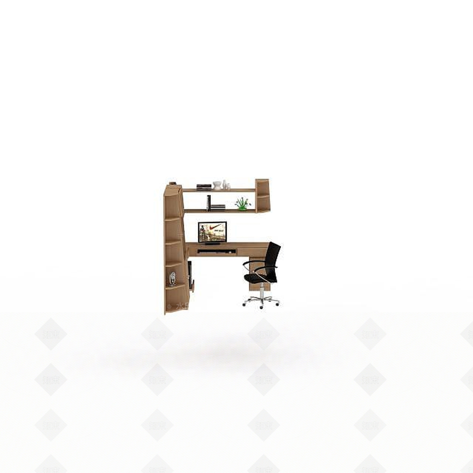 现代书桌椅3D模型下载【ID:1192828790】