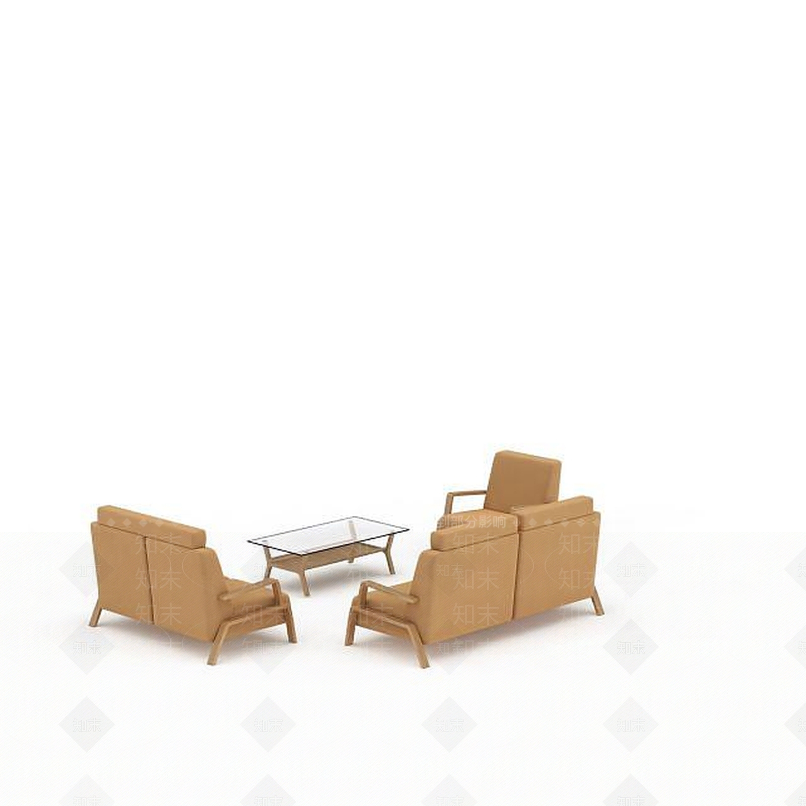 现代双人沙发3D模型下载【ID:1192828875】