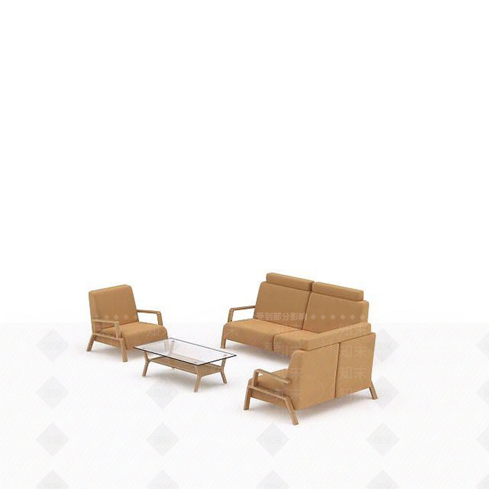 现代双人沙发3D模型下载【ID:1192828875】